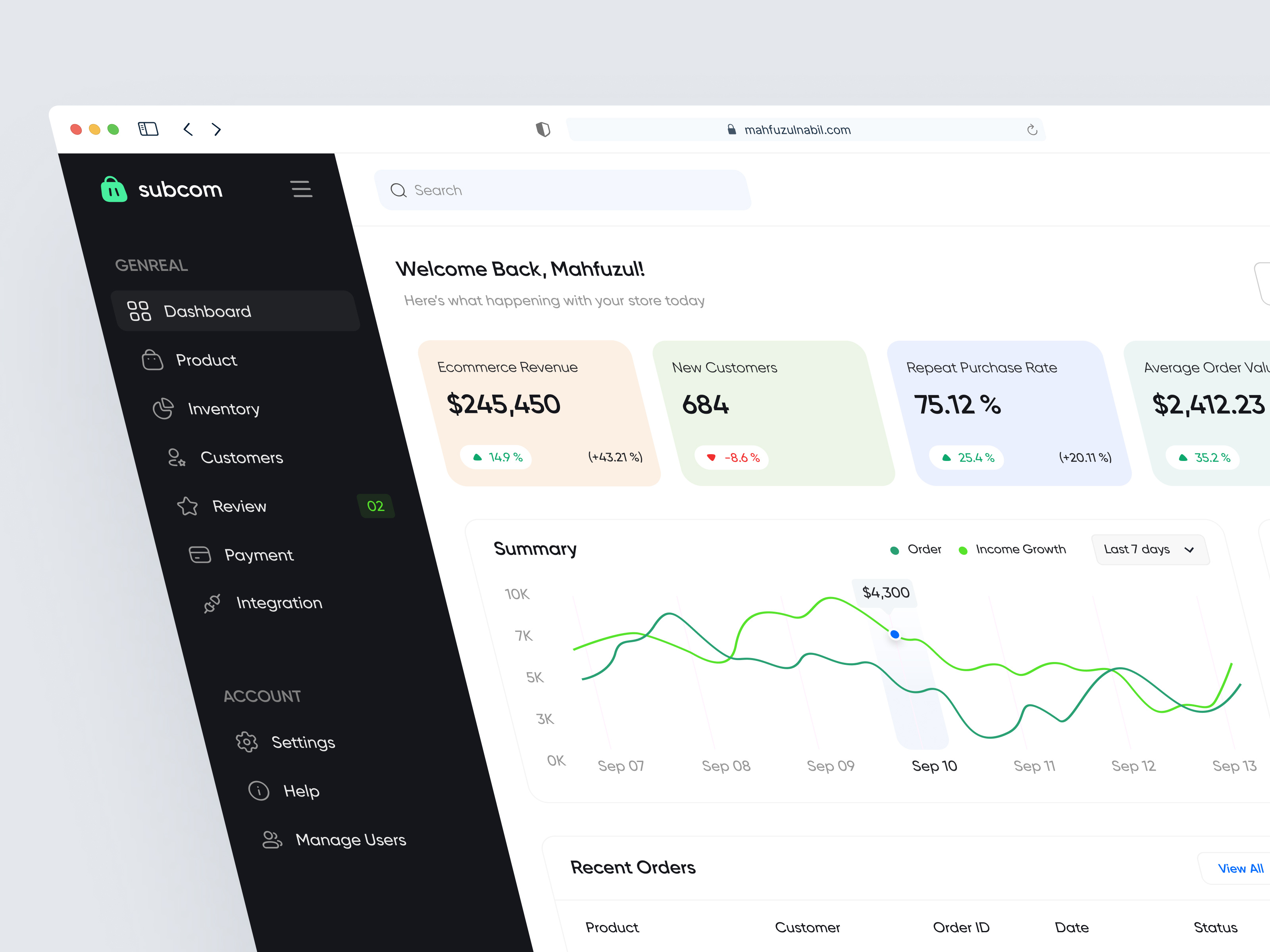Example of Web Application UI/UX Design