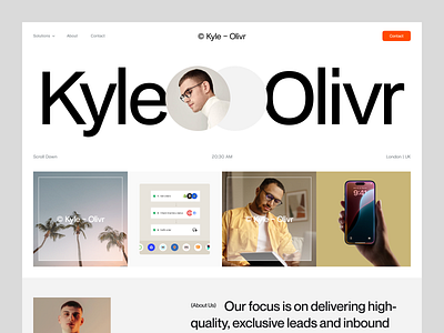 Kyler Oliver. agency designer developer freelancer landing page personal personal portfolio portfolio web web design website