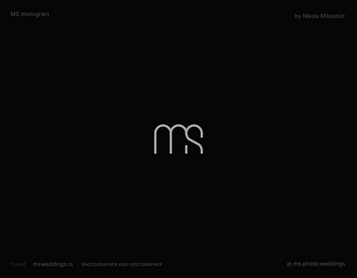 MS monogram for a wedding photographer logo luxury m monogram ms photo photography s stylistic wedding