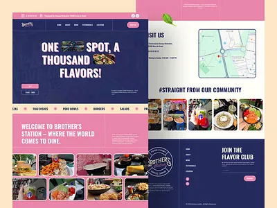 Brothers Station Fast Food Restaurant Landing Page burgers fast food fast food landing page fast food restaurant fast food ui fast food website figma food court food website pizza restaurant landing page restaurant website tai food ui website