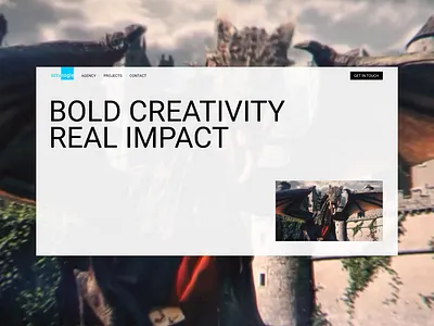 Aztunagle / hero agency creative design fold hero home interaction interactive design reel showreel studio ui web webdesign webflow website