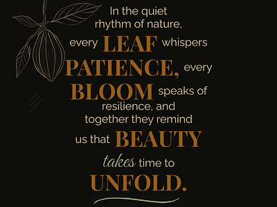 Whispers of Nature – Botanical Typography Concept botanical branding creative direction figma inspiration poster design quote design typography
