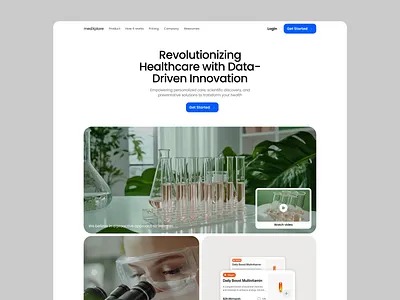 Revolutionizing Healthcare with Data-Driven Design health landing medical pills vitamins