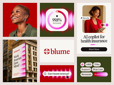 Blume AI Healthcare Branding brand brand guidelines brand identity brand sign branding graphic design halo lab identity logo logo design logo designer logotype marketing packaging smm startup visual identity