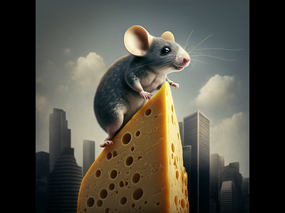 Cheese 🧀 scraper cheese fantasy illustration mouse photoshop skyscraper