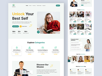 Education landing page education landingpage productdesign ui uidesign uxdesign webdesign