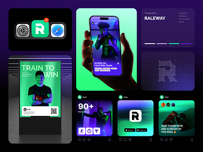 Branding for Sports & Fitness, Combat Training App brand guidelines brand identity branding design graphic design identity logo logo design logo designer logo ui logotype marketing packaging poster smm vector visual identity
