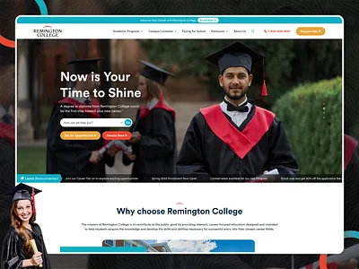 Remington College – EdTech UI by Pixlogix css design design pixlogix responsive design ui ux web design web development