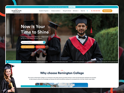 Remington College – EdTech UI by Pixlogix css design design pixlogix responsive design ui ux web design web development