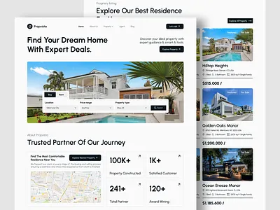 Propvista Real Estate Website Design admin panel dashboard design dashboard ui design designinspiration illustration ui uiux website website design
