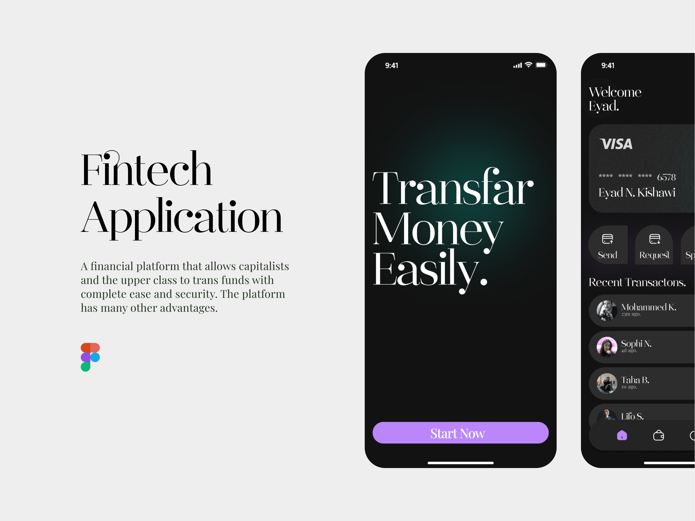 Fintech Application. adobexd app application design figma fintech luxury mobile ui uiuxdesign ux uxui