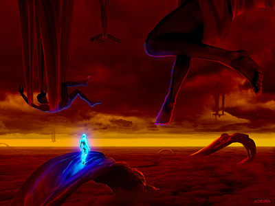 ⁺ 𝐋 𝐈 𝐌 𝐁 𝐔 𝐒 ⁺ afterlife bleak boy design doom dusk fallen gay graphic design hell illustration limbo limbus male man photoshop purgatory queer red textile
