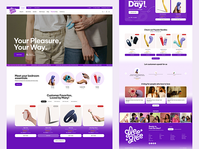 Glee Glee – Landing page UI Design aboxagency branding design ecommercedesign gleeglee homepagedesign landingpage product category uiux