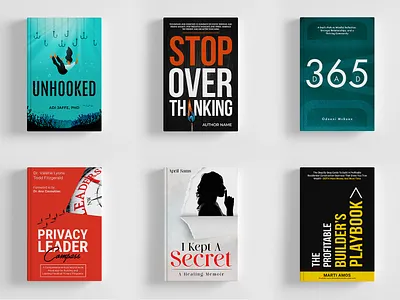 Book Cover Folio 365 dad amazon kdp anxiety book cover bundle book cover folio book cover mockup book cover page design book cover set branding design ebook cover graphic design kdp kindle book cover leadership leadership book cover overthinking secret talks unhooked whelth book cover