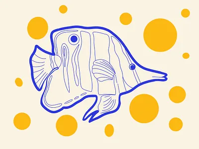 Fun fish branding cute design fish flat design graphic design illustration logo mobile procreate ui