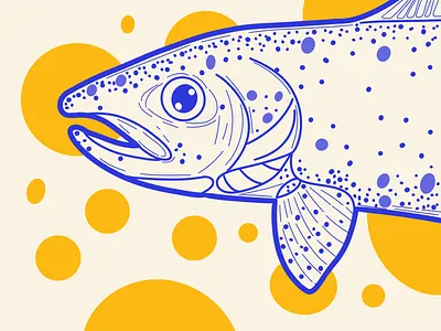 Fun Fish branding cute design fish flat design graphic design illustration logo mobile procreate ui