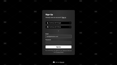 Sign Up Form (Dark Theme) dark theme form login form product design sign up ui ux ui visual design