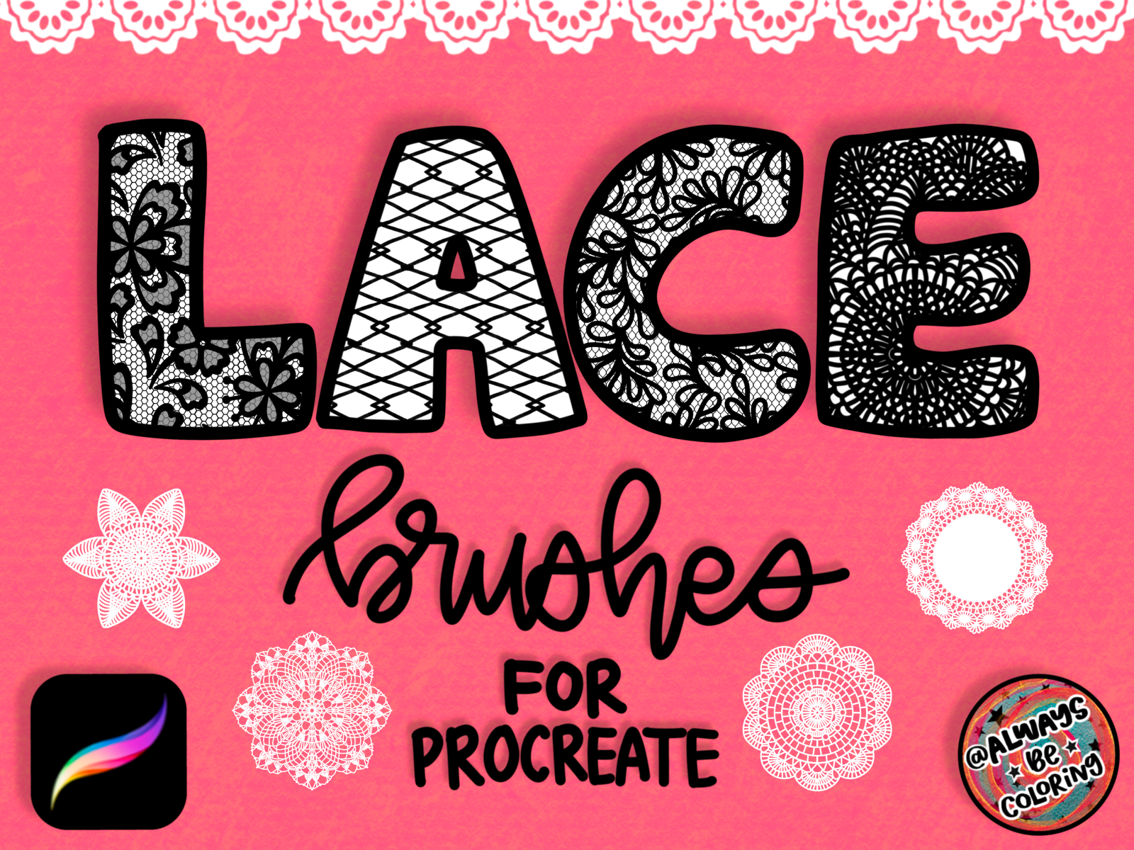 lace procreate brush set free