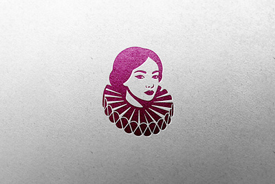 Queen beauty branding collar design graphic design hair icon illustration logo logo design queen ruff vector woman