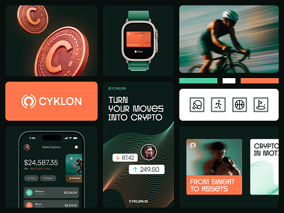 Cyklon Crypto Fintech Branding brand brand guidelines brand identity brand sign branding graphic design halo lab identity logo logo design logotype packaging smm