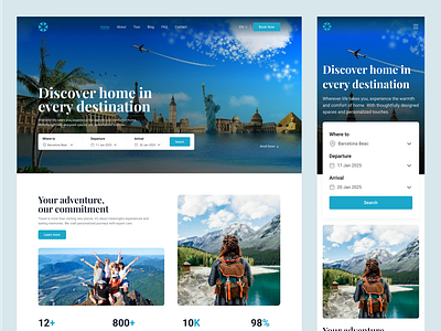 Travel Agency landing page booking destination landingpage travel travelagency traveling trip uidesign vacation website