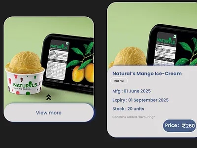 Product Card graphic design ui