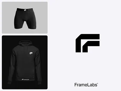 FrameLabs TechWear Fashion bold brand design brand guidelines brand visual identity branding clothes clothing fashion icon logo logo design logo symbol logo wordmark logotype mark minimal modern performance wear tech techwear