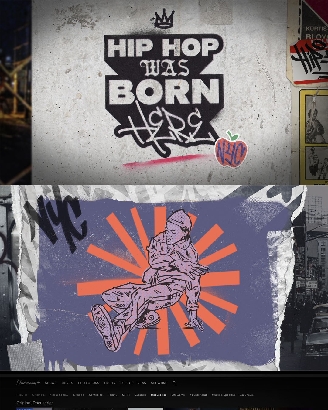 Hip Hop Was Born Here (Style Boards, Paramount) branding design digital draw graphic package hip hop illustration illustration art logo style boards styleboards wacom cintiq