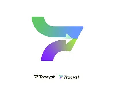 Colorful T Letter Logo with Arrow Symbol for Modern Branding arrow branding icon logo logo design modern logo software logo t letter logo ui