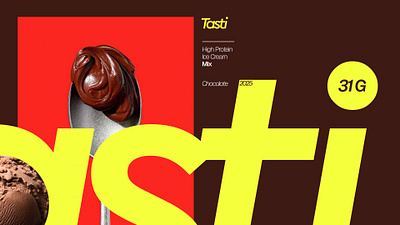 Tasti | Brand Identity/Packaging Design/Snack Packaging brand brand designer brand identity branding chocolate flavor healty ice cream package packaging packaging designer powder protein snack sport supplement taste visual identity