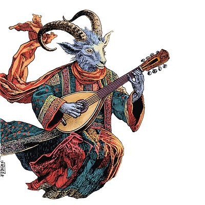 𝑯𝒊𝒈𝒉 𝑨𝒃𝒐𝒗𝒆 animal character fantasy illustration hand drawn illustration low brow magic realism visionary art