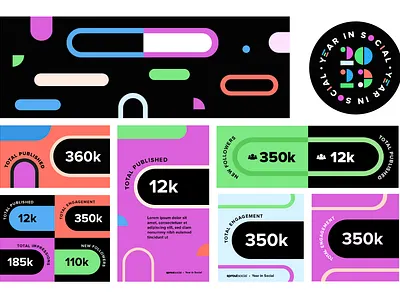 Year in Social 2023 branding graphic design
