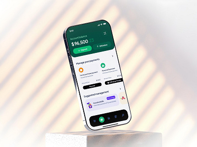 Finance App – Payments & Balance app banking finance fintech mobile money ui wallet