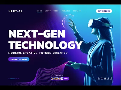 Shaping the Future of Technology designer figma futuristic design jitter landingpage ui user interface ux visualization web designer webpage website design
