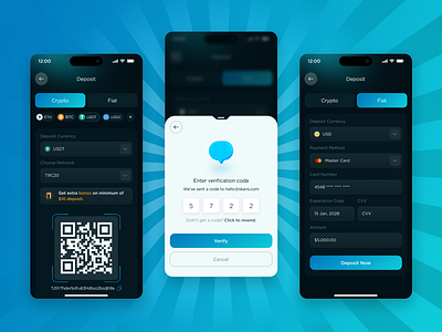 Crypto Casino Deposit | Mobile App app bet betting casino casino app casino mobile app deposit design gambling game app game deposit gaming igaming online casino ui ux wallet wallet deposit