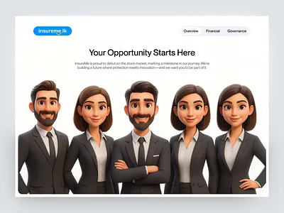 InsureMe-Investor Relation Page UI Design branding clean design illustration logo minimalist saas ui uidesign ux