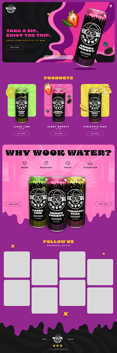 Wook Water Shopify Theme ui web design