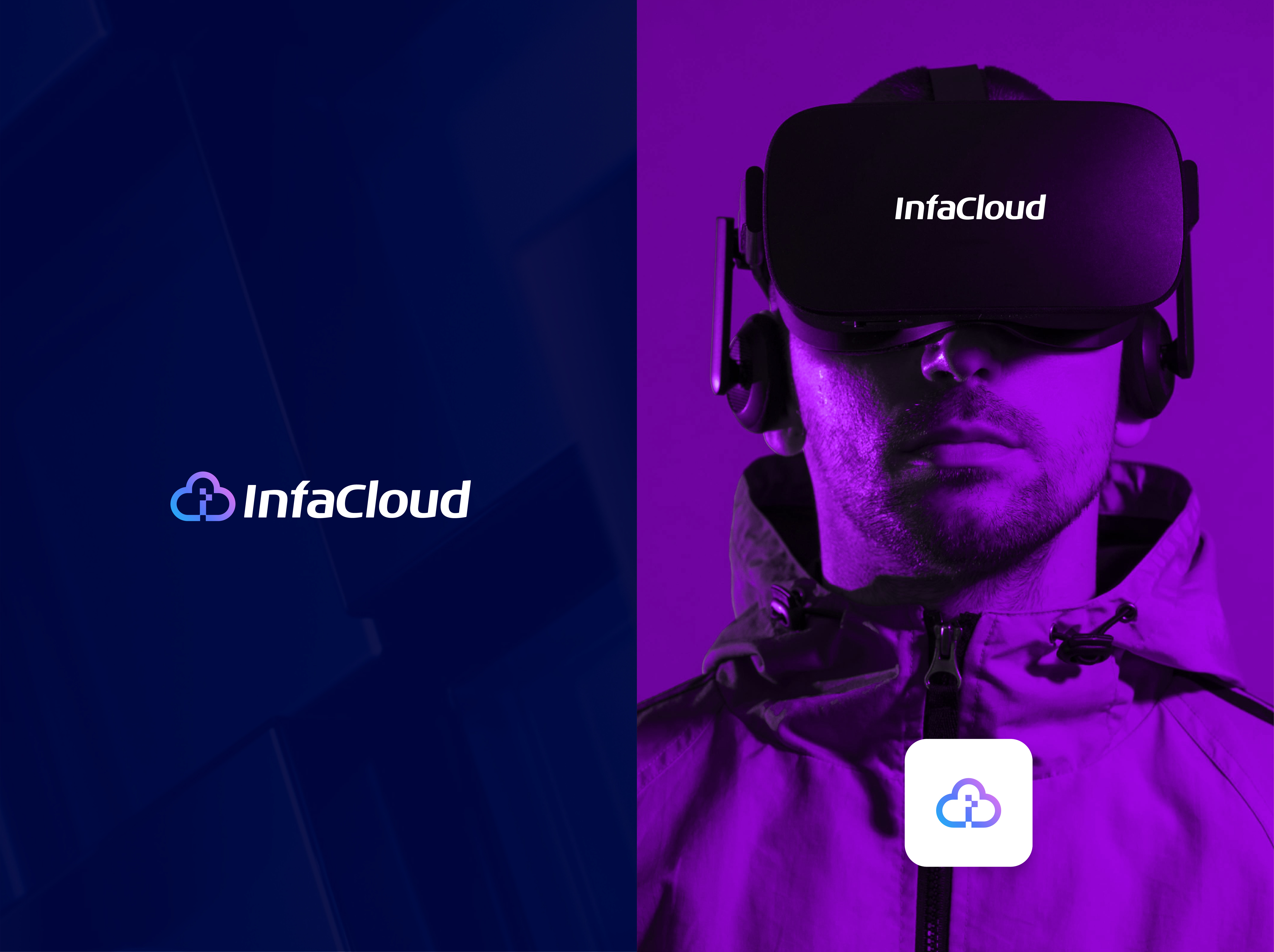 Infacloud minimal Cloud With Tech Letter I logo cloudlogo digitalbranding letterlogo minimaldesign modernlogo saasbranding startupidentity techlogo