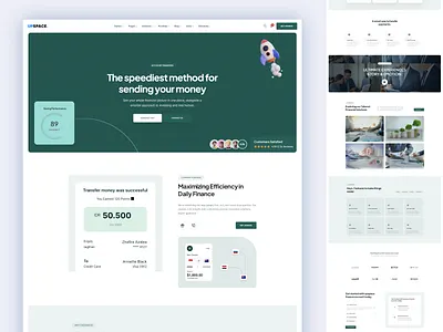 Upspace – Finance Landing Page Template (Bootstrap 5, HTML5) portfolio landing page