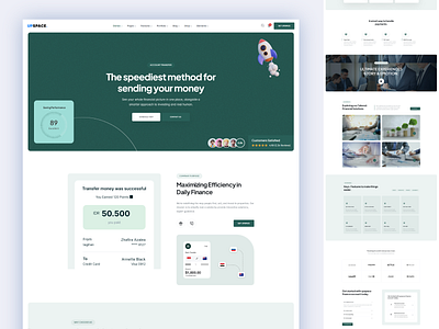 Upspace – Finance Landing Page Template (Bootstrap 5, HTML5) portfolio landing page