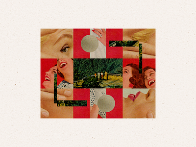 Girl Talk art collage collage art collage maker collages collagist digital digital collage graphic design illustration shapes textures vintage vintage collage