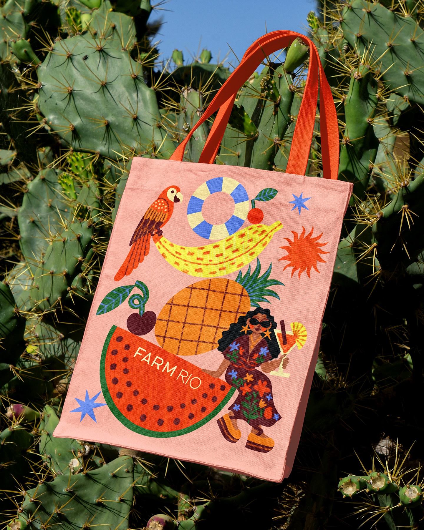 FARM Rio imaginary summer campaign apparel branding canvas bag design download identity mockup mockups outdoor psd template tshirt typography