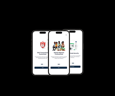 Escrow onboarding Page financial app onboarding screen ui ux
