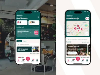 Beleef by Swave - Belgian Loyalty App belgian app customer retention gamification interactive maps local business local commerce location based app loyalty app mobile app design multi city app points tracking reward redemption rewards system small business