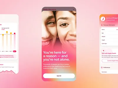 Ona app aesthetic ai app design saas ui ux