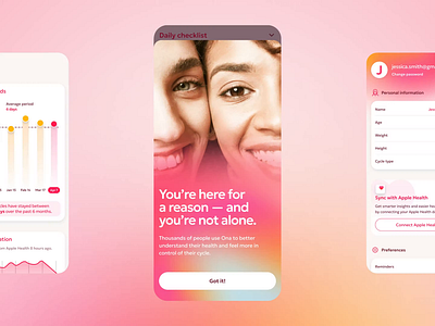 Ona app aesthetic ai app design saas ui ux