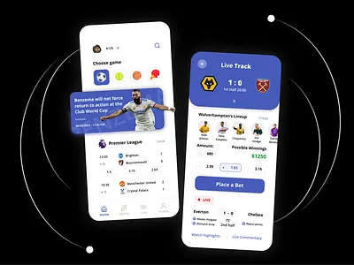 GEBER (Sports Betting App Design) 🏈⚽️ app design app designer betting betting app clean design figma freelance gambling mobile app mobile app design sport sport bet sports betting sports betting app ui ux