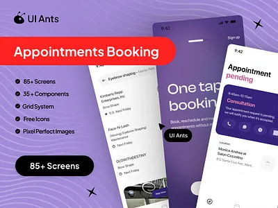 Book Appointments Mobile App Ui app appointment booking appointment ui booking app design booking plantform booking system calender app event schedule graphic design meeting schedule mobile mobile uiux online booking reservation app schedule app schedule management screen task planning time management ui