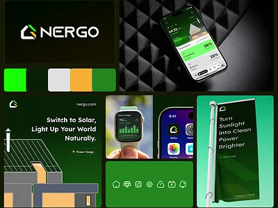 NerGo Solar Branding animation app branding dashboard design ecommerce graphic design icon illustration layout logo motion graphics typographic ui uiux vector web design webapp website