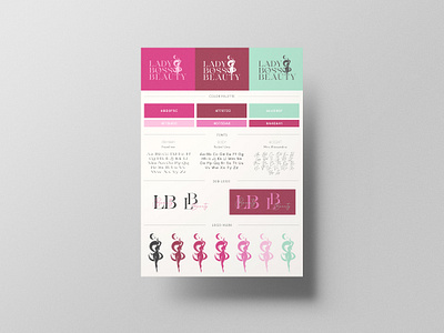 Lady Boss Beauty Branding brand guide branding design graphic design layout typography